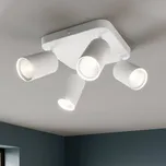 Euluna Stropní světlo Eye bodovka čtyřramenná čtvercová, bílá 4 x 10 W LED - Doprava zdarma