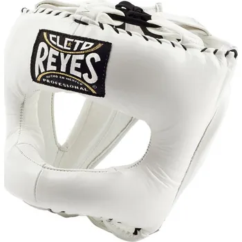 Chránič hlavy na box a bojový sport Helma Cleto Reyes s "V" rámem - bílá