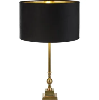 Lampička Searchlight EU81214BK - Stolní lampa WHITBY 1xE27/10W/230V černá/zlatá