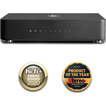 Switch English Electric EE8 Switch (​špičkový 8-portový gigabitový ethernetový switch (rozbočovač) pre streamovanie. Špeciálne upravený TCXO (Crystal Oscillator))