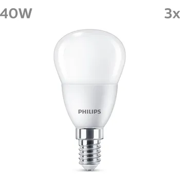 Lampička Philips LED žárovka E14 4,9W 470m 2 700K matná 3ks