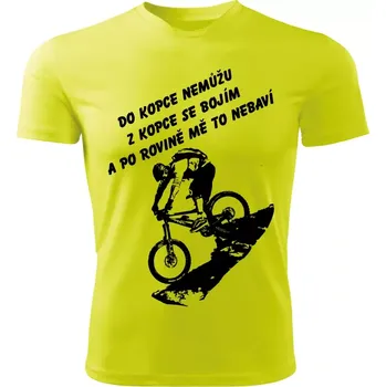 cyklistický dres Cyklistické tričko limetkové L (tričko pro cyklistu, cyklisty)