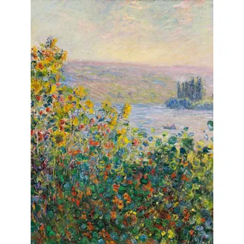 Plakát Plakát, Obraz - Flower Beds in Vétheuil (1881), Claude Monet