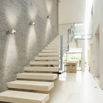 Lampička Top Light Nástěnné svítidlo LED Focus 100, čirá skla, chrom - Výška na čočku 1,3 cm chrom, čirý 2 x 8 W LED - Doprava zdarma