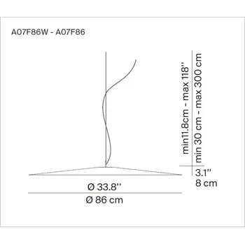 Luceplan Koinè LED závěsné svítidlo felt 927 Ø86cm šedá - baldachýn - Ø 21 cm, výška 5 cm 1 x 26 W LED - Doprava zdarma