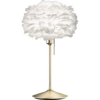 Lampička UMAGE Eos mini stolní lampa bílá/mosaz - výška stínidla 20 cm; Ø noha 22 cm mosaz, bílá 1 x 15 W LED - Doprava zdarma