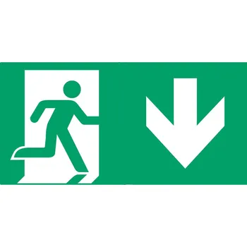 Lampička B-Safety Štítek pro nouzový východ typu A pro C-LUX stan. bílá, zelená