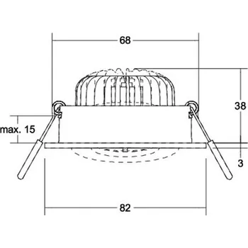 Lampička BRUMBERG LED spot BB34 zapínací/vypínací připojovací skříňka texturovaná texturovaná černá 1 x 7 W LED - Doprava zdarma