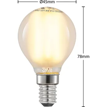 Lampička Arcchio LED žárovka tvar kapky E14 4W 2700K matná dim 5ks