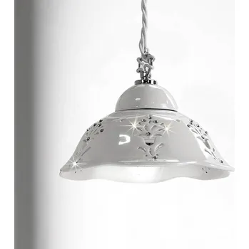 Ceramiche Závěsné světlo Guiliano keramické stínidlo 20,5 cm bílá 1 x 100 W - Doprava zdarma