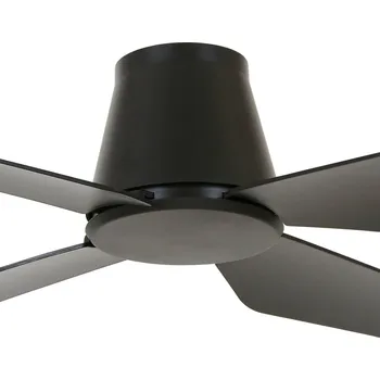 Lampička Beacon Lighting Stropní ventilátor Beacon Aria CTC, černý, Ø 121 cm, tichý - Ø připojovací skříňka 20,6 cm; Ø skříň motoru 15,3 cm černá - Doprava zdarma