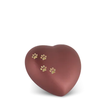 Smuteční dekorace Zvířecí urna Herz Paws - Rubínová 0,5l