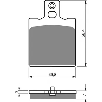 Brzdová destička Brzdové destičky GOLDFREN 038 S33 STREET REAR