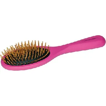 Péče o srst a drápky Chris Christensen Dřevěný kartáč malý barevný (Wood Pin Brush Small Satin Finish) Barva: růžový