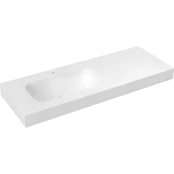 Umyvadlo EMICO umyvadlo, Rockstone, 150x50cm, límec L, levé, bílá mat