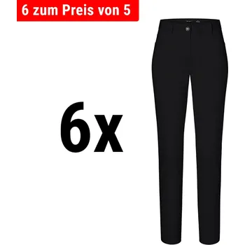 fritéza G.Gastro (6 pieces) KARLOWSKY | Ladies' 5‑Pocket Work Trousers – Black - Size 36 - Organic Cotton Stretch