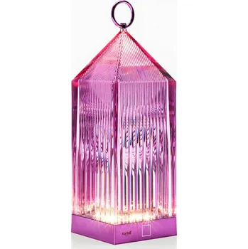 Lampička Kartell Lantern LED stolní lampa, fialová IP54 LED celkem 1,2 W - Doprava zdarma