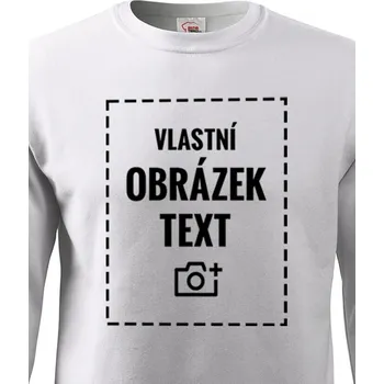 Chlapecká mikina Dětská mikina bez kapuce s vlastním potiskem, Barva Bílá, Velikost 158 cm/12 roků, Canvas Dětská mikina bez kapuce Bezvatriko.cz