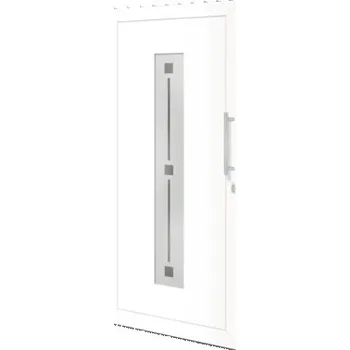 Vchodové dveře Hliníkové vchodové dveře Alaska 110x210 cm P bílé