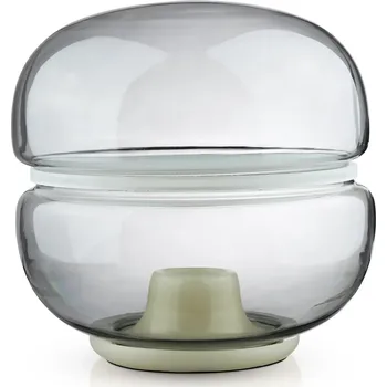 Stojací lampa Interlook BH-258-ŠEDÁ | Stylová stolní lampa | Moderní noční lampička | Skleněná lampa