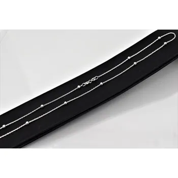 Náhrdelník Stříbrný náhrdelník Walis – jemný řetízek s kuličkami