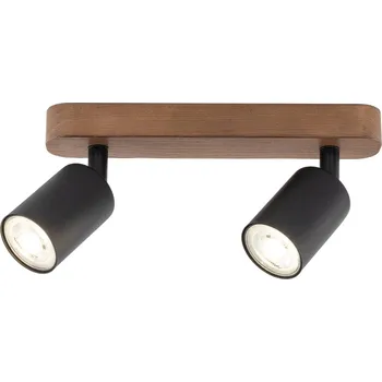 Lampička TK Lighting Stropní bodové osvětlení Subrin, ořech, dvouplamenové ořech, černý 2 x 15 W LED - Doprava zdarma