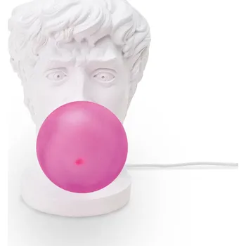 Lampička SELETTI LED deko stolní lampa Wonder Times, bílá/růžová - kabel 250 cm bílý, růžová 1 x 3 W LED - Doprava zdarma