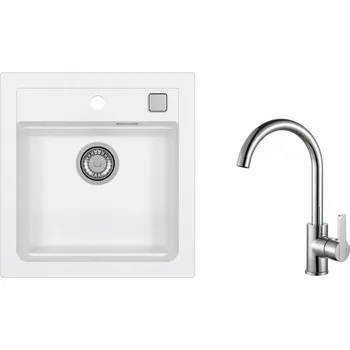 Granitový dřez SET ALVEUS ATROX 20 / 11 + BATERIE TONIA CHROM