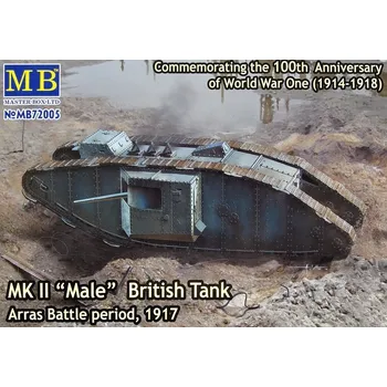 Plastikový model 1/72 MK II MALE British Tank (Arras Battle, 1917)