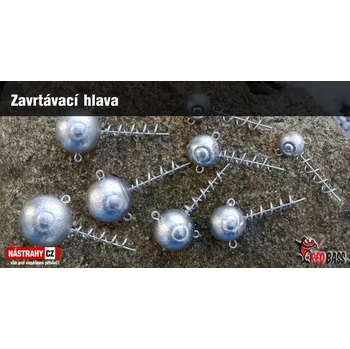 REDBASS Zavrtávací hlava do gumových nástrah - 30 g, vel. L, 2 ks