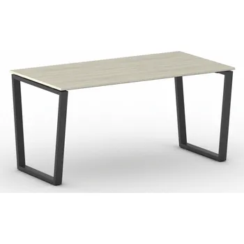 Psací stůl Kancelářský stůl PRIMO IMPRESS, 160x80 cm, černá podnož, dub přírodní