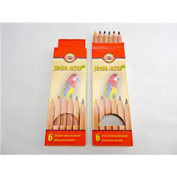 Výtvárné potřeby KOH-I-NOOR Pastelky 2171N/6 dlouhé silné rýhované, 6ks