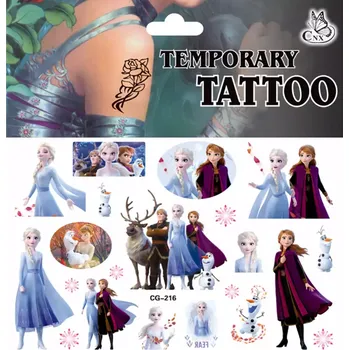 Odstranitelné tetování Dětské dočasné tetování - LEDOVÉ KRÁLOVSTVÍ - FROZEN 12 (Značka: TAKARA TOMY)