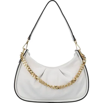 Dámská kožená kabelka na rameno bílá - Delami Rozita bílá