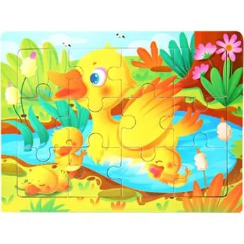 Puzzle Dřevěné puzzle pro nejmenší (M) - KACHNIČKA (Značka: SKXNIER)