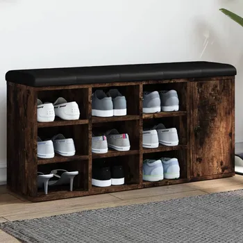 Zahradní lavice zahrada-XL Lavice s botníkem kouřový dub 102 x 32 x 50 cm kompozitní dřevo 835093