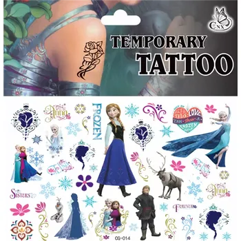 Odstranitelné tetování Dětské dočasné tetování - LEDOVÉ KRÁLOVSTVÍ - FROZEN 4 (Značka: TAKARA TOMY)