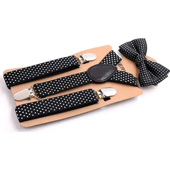 Motýlek Amparo Miranda® Dětský set motýlek a kšandy MF02, Barva černý