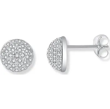 Náušnice Stříbrné náušnice SEINERZEIT Bílé zirkony SZA-2990-308