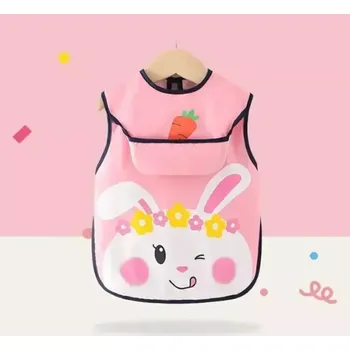 Bryndáček bez rukávů s kapsičkou - KRÁLÍČEK - růžový (Značka: COZOK)