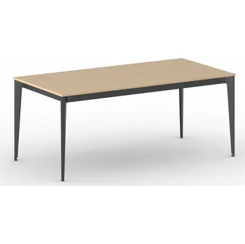 Psací stůl B2B Partner Jednací kancelářský stůl PRIMO ACTION, 180x90 cm, černá podnož, buk