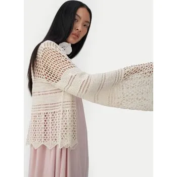 Dámský svetr Vila Kardigan Kuna 14106325 Béžová Regular Fit L_XL