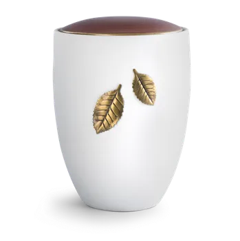 Smuteční dekorace Keramická urna Florentina - Listy