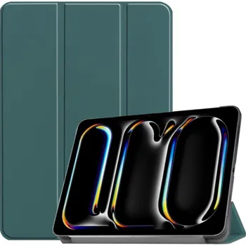 Pouzdro na mobilní telefon Pouzdro z PU kůže s funkcí uspání pro iPad Pro 11" (2024/2025) - petrolejové