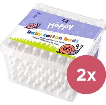 teploměr do vody pro miminko 2x BELLA HAPPY - Vatové tyčinky 56 ks
