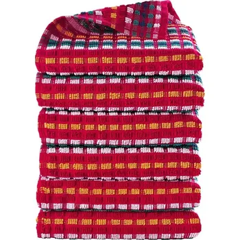 Utěrka Blancheporte Velké kostičkované froté ručníky na ruce, červená, sada 6 nebo 12 ks červená 12 ks, 50x70 cm