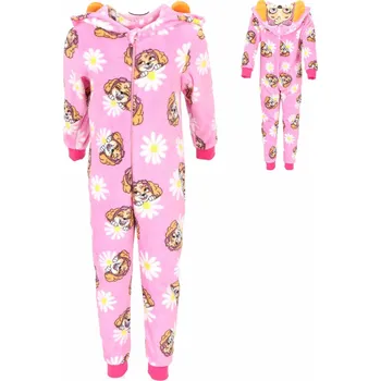 Dívčí pyžamo dovoz EU Dívčí overal Paw Patrol světle růžový