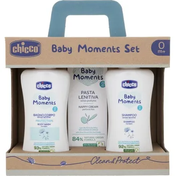 Hnízdečko pro miminko CHICCO Set dárkový kosmetický Baby Moments 0m+
