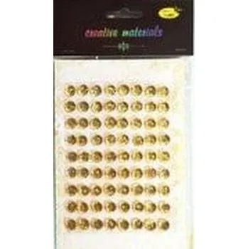 Stiker z kryształkami 10mm 72szt złoty