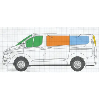 Autodoplněk Konig Sluneční clony - Ford Transit Custom 2013+ Varianta: 2. řada pravá (47/50x92/94cm)